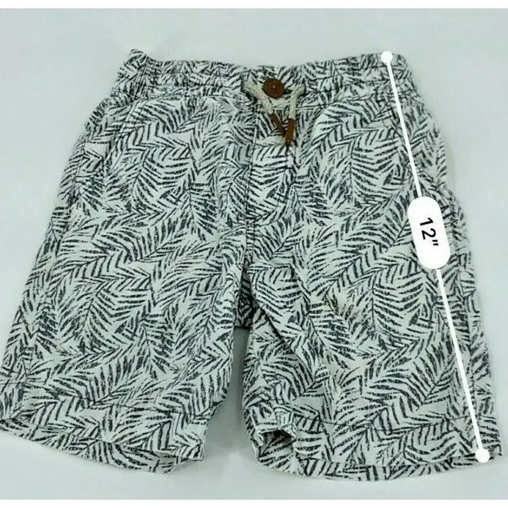 Carter’s Boy’s Elastic Drawstring Shorts Palm Tree Leaf Floral Kid’s Size 5